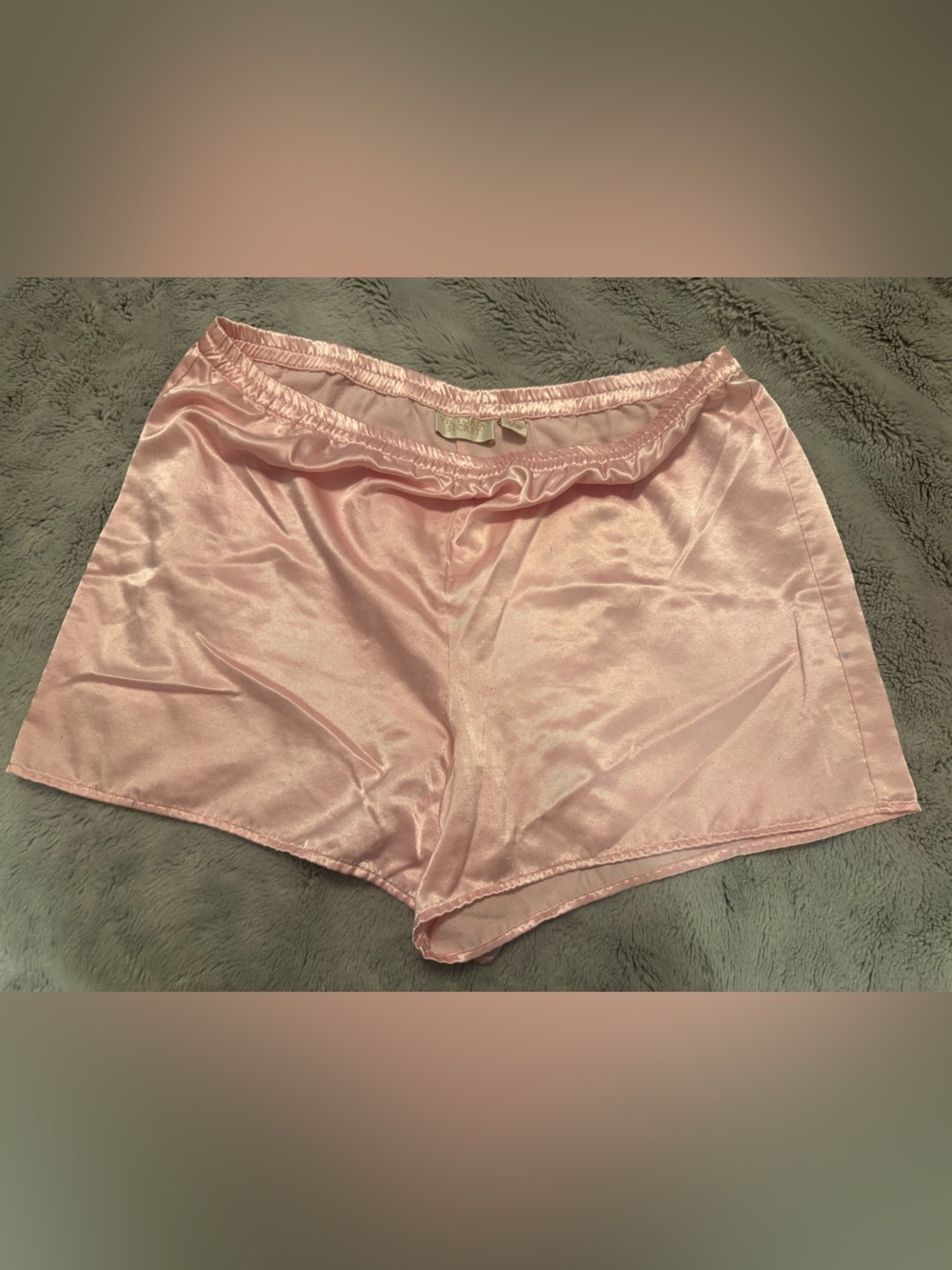 Gold Label Vinrage Victoria's Secret Satin Pajama Shorts in Pale Pink